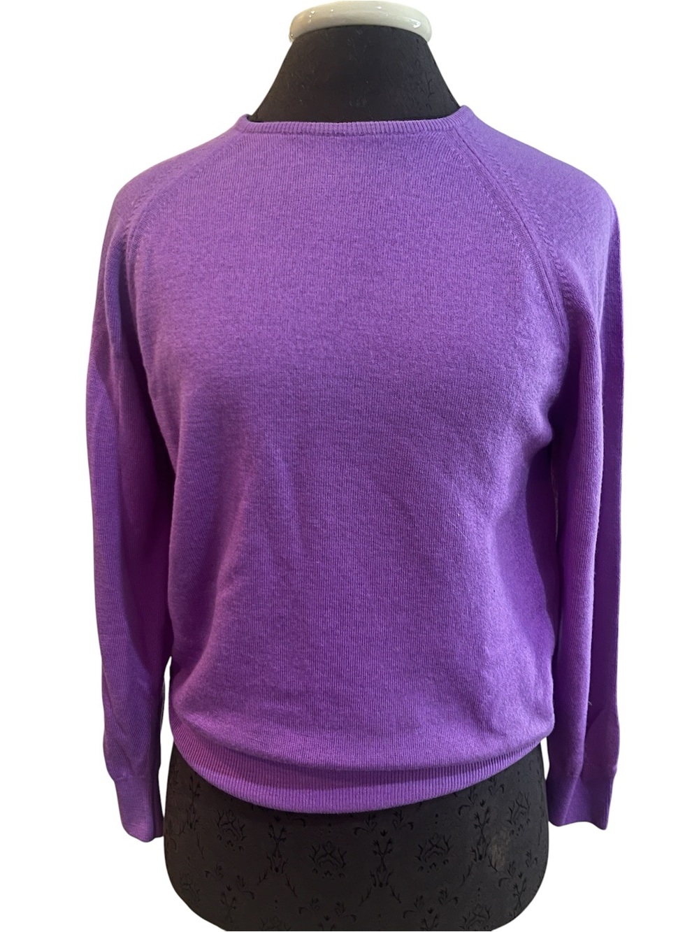 Vintage St Michael Purple Lambswool Pull Over Crew Neck Knit Top Medium